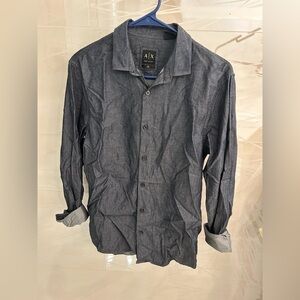 Armani Exchange Slim Fit Denim Button Down Shirt